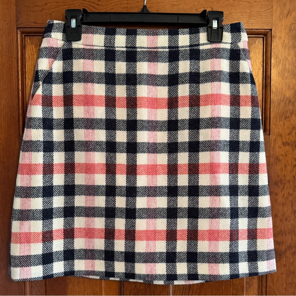 Biden Plaid Women's Skirt in Pink and Blue